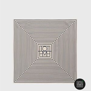 Toteme Black and White Optical Square Scarf